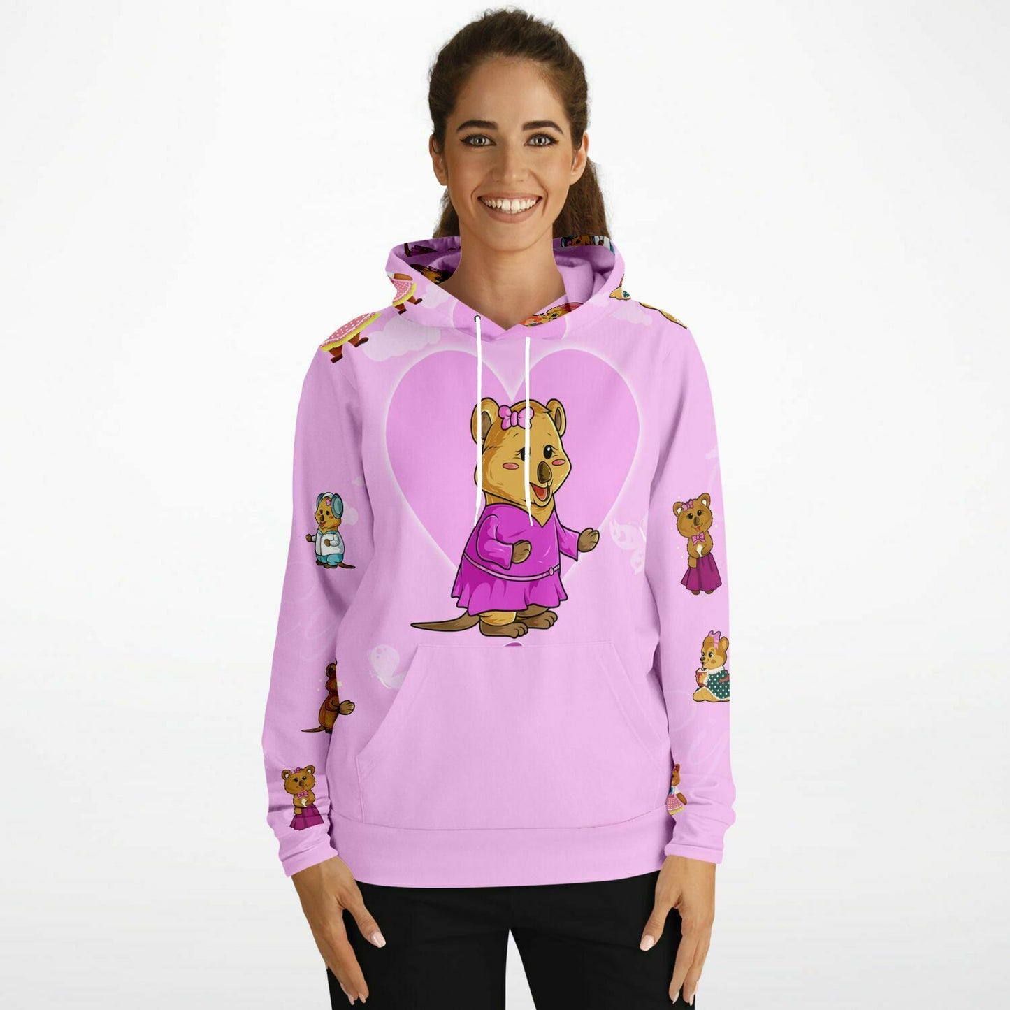 Fashion Hoodie - AOP Pink Unisex