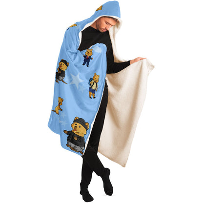 Hooded Blanket - AOP- Blue Unisex Blue