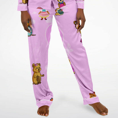 Ciji and Makenna's Joyful Dream Women's Satin Pajamas - Pink