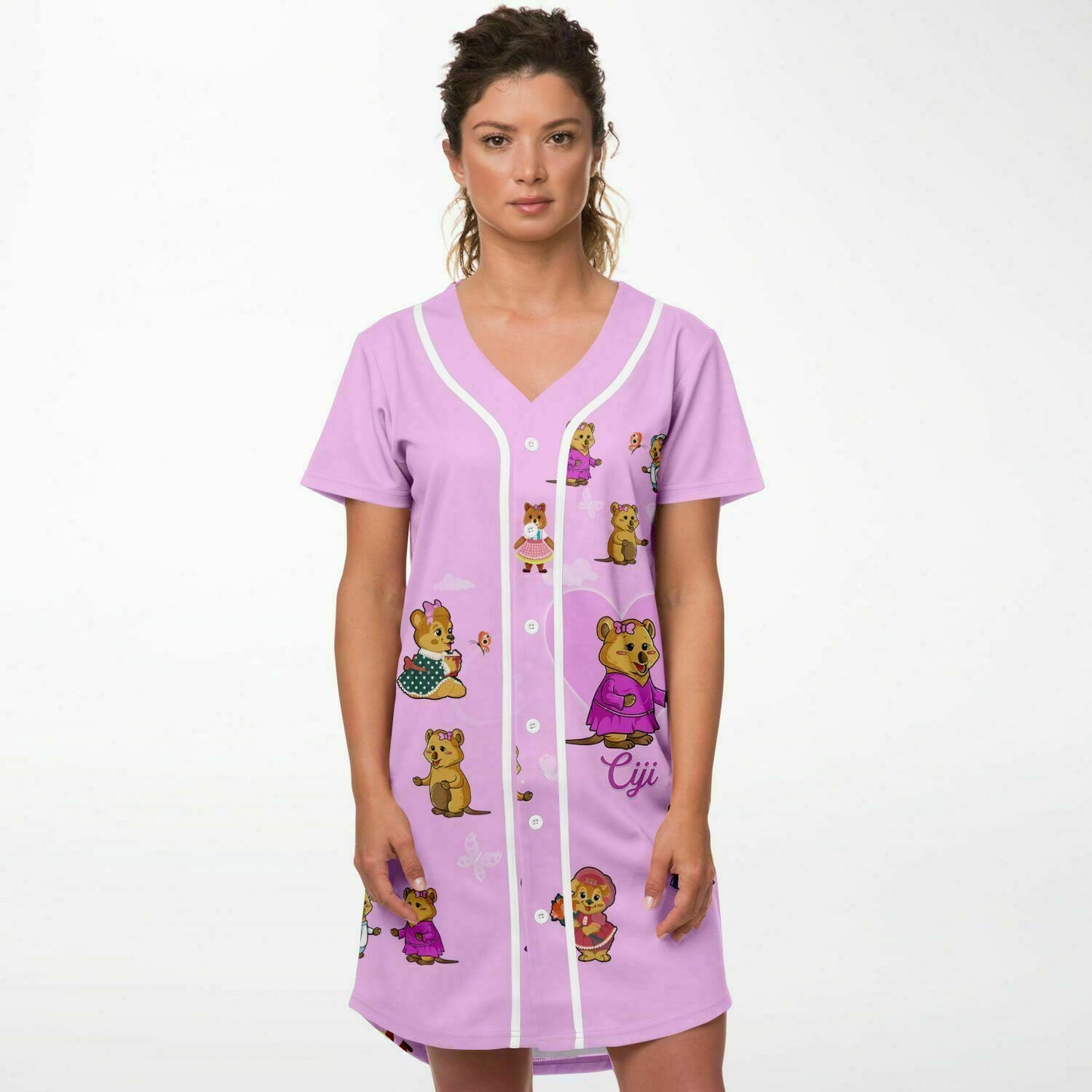 Ciji and Makenna's Playful Spirit Baseball Jersey Dress