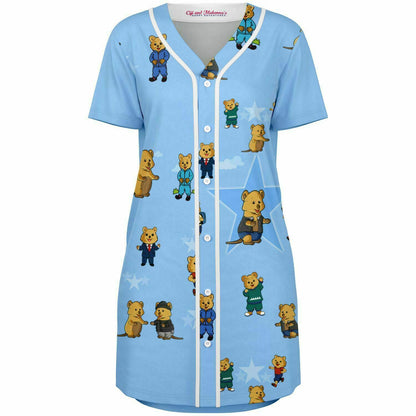 Ciji and Makenna's Playful Spirit Baseball Jersey Dress blue