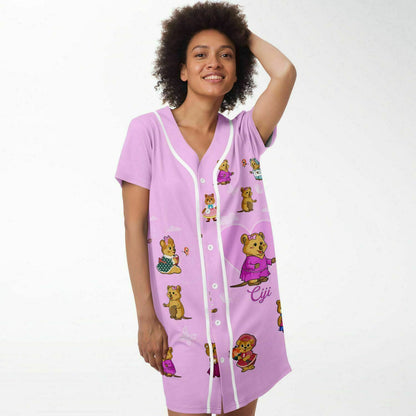 Ciji and Makenna's Playful Spirit Baseball Jersey Dress