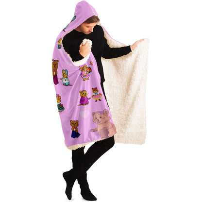 Hooded Blanket - AOP- Unisex Ciji's pink