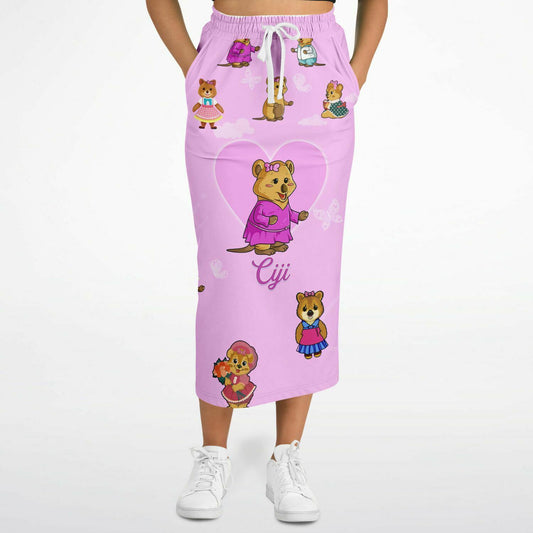 Ciji and Makenna's Playful Spirit Fashion Long Pocket Skirt Pink