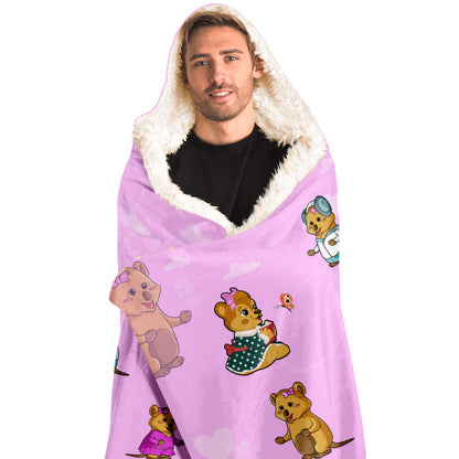 Hooded Blanket - AOP- Unisex Ciji's pink