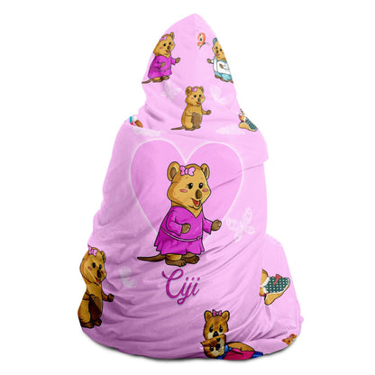 Hooded Blanket - AOP- Unisex Ciji's pink