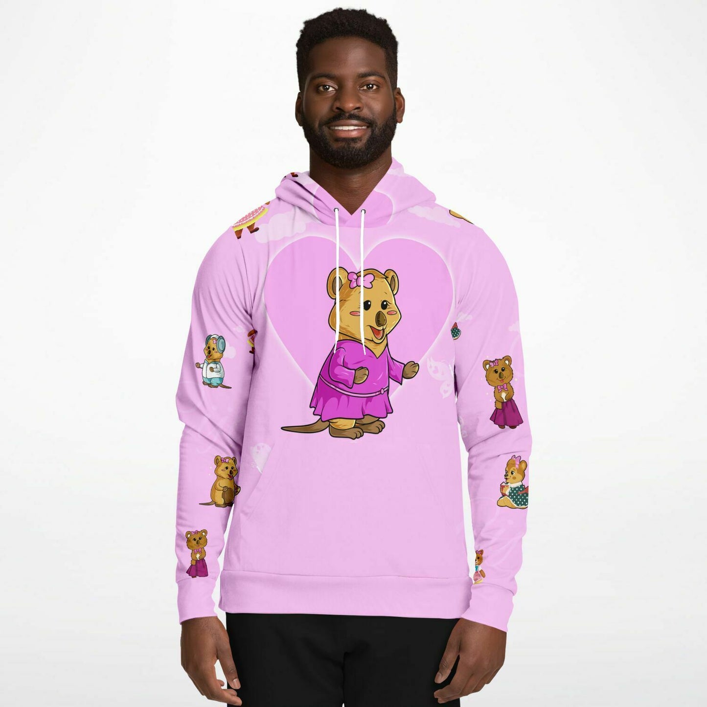 Fashion Hoodie - AOP Pink Unisex