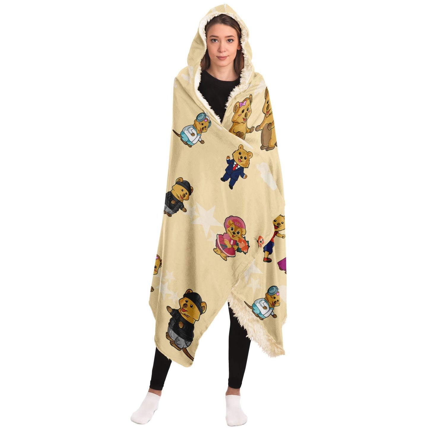 Hooded Blanket - AOP Unisex yellow